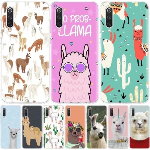 Kawaii Cute Llama Alpaca Animals Cartoon Phone Case for Xiaomi Redmi Note 10 9 9S 8T 8 7 8A 7 7A 6 6A 9A 9C S2 K20 K30 Pro Fashi