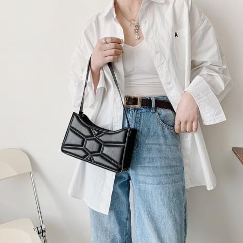 Fashion Soft PU Leather Hobos Shoulder Underarm Female Bag For Women Casual Ladies Shopper Solid Color Small Purse and Handbags