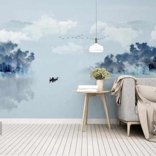 Murales 3 d Photo Wallpaper Hand Painting for Living Room Home Wall Decor Landscape Murals Custom Panneau Mural 3d Canvas