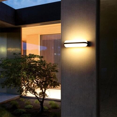 Outdoor Led Wall Lamp Waterproof Entrance Garden Hotel Villa Wall Decoration Lighting Wall Lamp 12w/24w Black AC85-265V