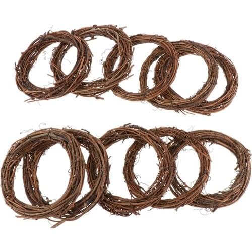 Natural Rattan Ring DIY Wreath Garland Vine Ornaments Home Garden Decor