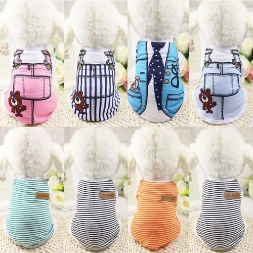 New Pet Dog Clothes Puppy Cat Vest Shirt Cute Dog Coat Pajamas Cotton Sweatshirt Jumpsuit Clothes for Pets Cartoon XS-XXL