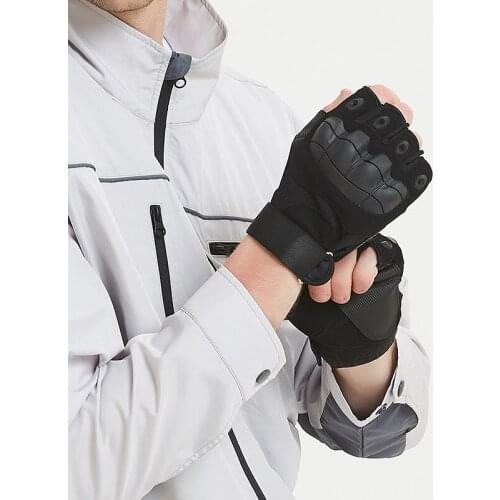 Outdoor Sports Gloves Half-finger Full-finger Men Non-Slip Sweat-Proof Breathable Mountaineering Riding Armor Protection Glove