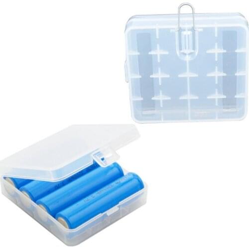 500pcs/lot MasterFire Plastic Transparent Battery Holder 4 x 18650 Batteries Case Holder Storage Box 18650 Battery Case Holder