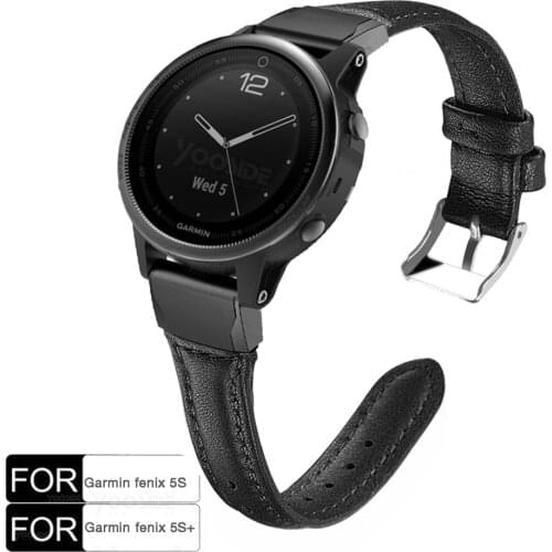 YOOSIDE Fenix 6S Women Wristband 20mm QuickFit Genuine Leather Watch Band Strap Bracele for Garmin Fenix 5S/Fenix 5S Plus