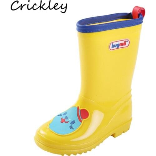 Cartoon Cute Animals Boys Girls' Rain Boots Fashion Car Giraffe Rainboots For Kids PVC Waterproof Non Slip Children Shoes