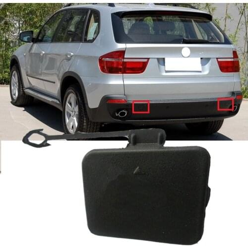 Roavia For BMW X5 E70 2006-2011 Rear Bumper Tow Hook Cover Cap Replace Traction Lid Towing cap Hole Plate Trim Shell Garnish