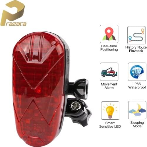 Prazata GPS Tracker Bike GPS Tracker Bicycle Waterproof Battery SOS GPS Locator TK906 25 Days Standby Tracking Lifetime Free