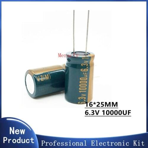 6.3V 10000UF 20% High frequency and low impedance in-line aluminum electrolytic capacitors long life Brand new authentic