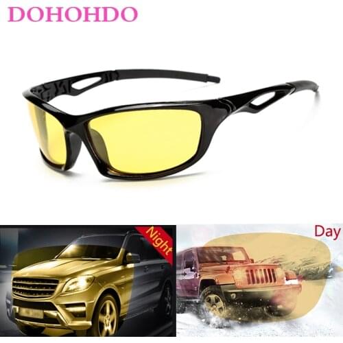 DOHOHDO Night Vision Glasses For Headlight Polarized Driving Sunglasses Yellow Lens UV400 Protection Night Eyewear for Driver