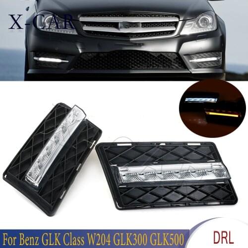 X-CAR LED Daytime Running Light DRL Driving Lamp Fog Lamp For Benz GLK Class W204 GLK300 GLK350 GLK500 2008 2009 2010 2011 2012