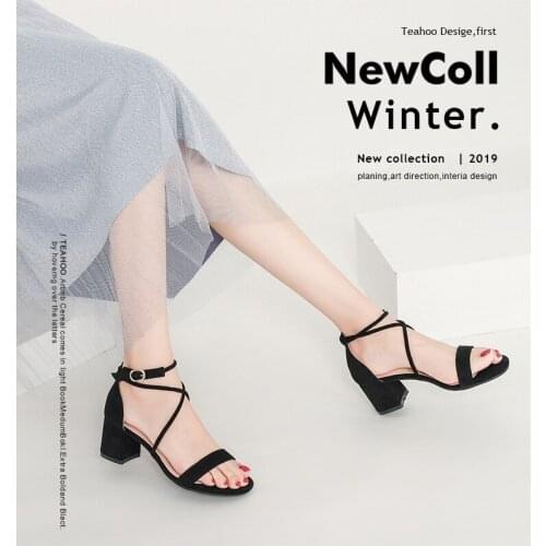 LOSLANDIFEN Women Sandals Matte High Heels Sexy Open Toes Thick Low Heel Sandal Red Wedding Party Shoes Larger Size 6050-1MA