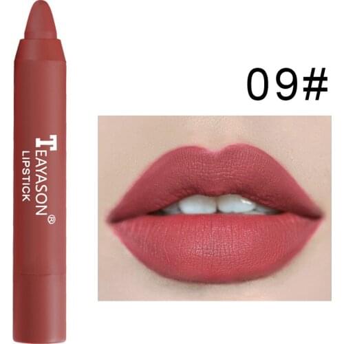 1Pc Charming Women Matte Lipstick Waterproof Velvet Lip Stick Long Lasting Brown Pigments Makeup Easy To Wear Beauty Lips