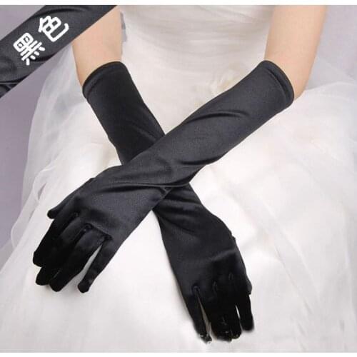 10pc/ lot 38cm 20color Women lady dancing performance long black gloves fashion evening party glove free shipping