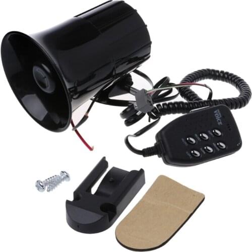 12V 6 Sounds 150DB Air Horn Siren Speaker For Auto Car Boat Megaphone With MIC