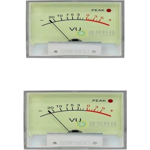 2PCS TN-65 High Precision VU Meter Speaker Audio Level Meter Audio Power DB Meter Amplifier Sound Pressure Meter with Backlight