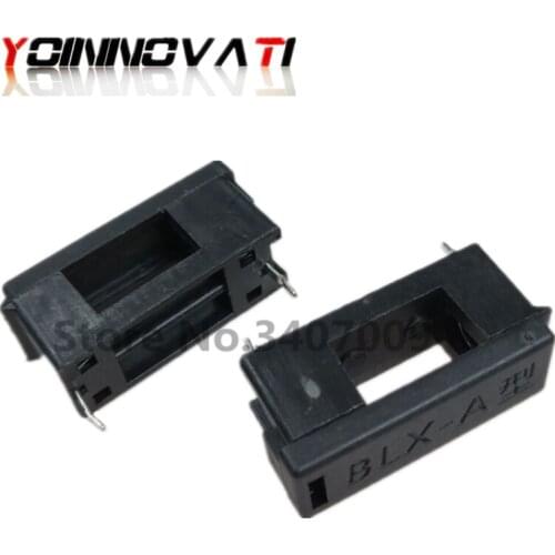 20pcs BLX-A 5 * 20MM With Lid Fuse Holder 5X20 Fuse Bracket Black Pitch about 23MM