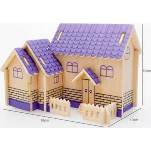 3D Wooden Puzzle-Purple Home