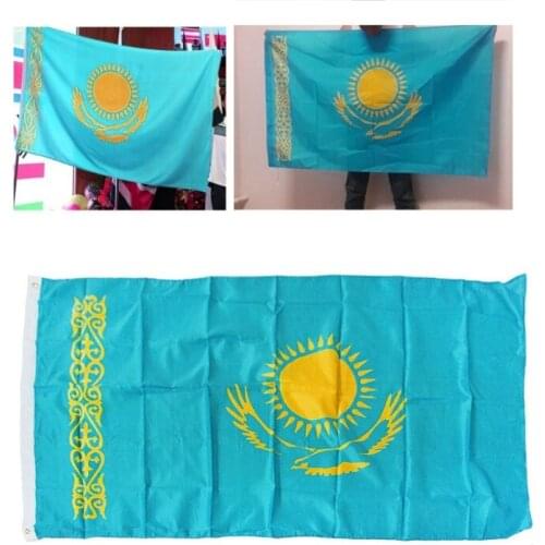 90*150cm Kazakhstan Flag Hanging Banner Office Activity Parade Home Decoration