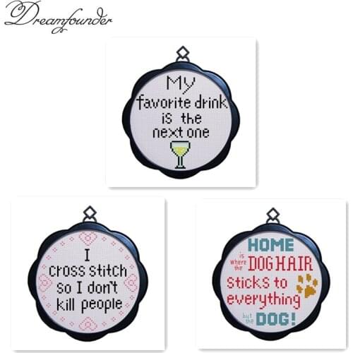 English cross stitch kit aida 14ct 11ct count printed canvas stitches embroidery DIY handmade needlework