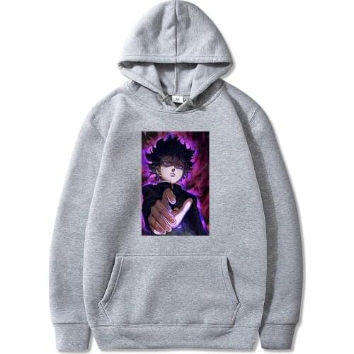 Anime Hoodie Mob Psycho 100 Kanji Manga Ritsu Hoodies Man Women Good Quality Pullover Sweatshirt Harajuku Dropship Clothing