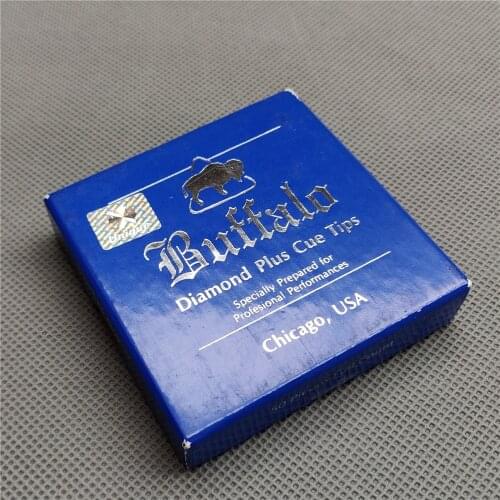 Billiard Tips 13mm Tweeten USA Buffalo Diamond Plus Pool Cue Tips 50pcs/box Medium Leather Tip Carom Pool & Billiard Accessories