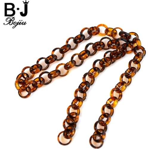 BOJIU 1 M Resin Link Chain Accessories For Making Choker Necklace Bag Chain Multifunction Fashion Links Chain Findings NK1061