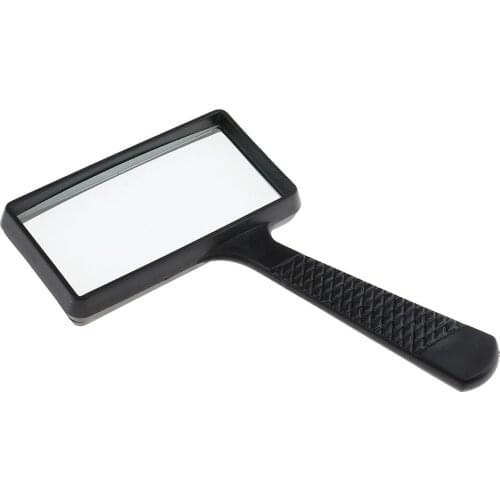 Large Magnifying Glass 3X Magnifier Handheld Rectangular for Reading Coin Stamp Tiny Prints