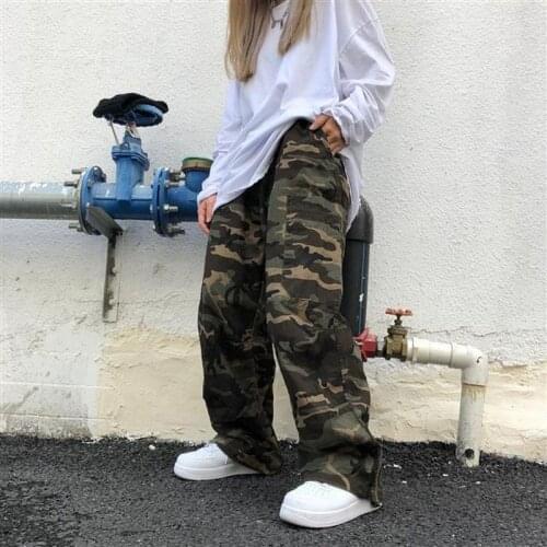 Jogers for Men Retro Style Camouflage Pants Mens Loose and Versatile Straight High Street Hip-hop Wide-leg Pants Mens Trend