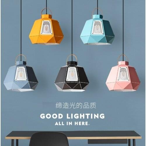 Colored Nordic Aluminum Pendant Light Modern simplicity Pendant Lamp for living room bar restaurant foyer dining room lighting