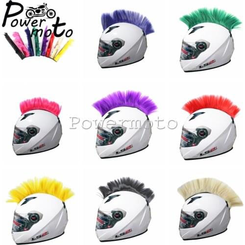 Colorful Motorcycle Helmet Mohawk Punk Style Hair Feather Decoration Motocross Racing Outdoor ATV STREET OFF ROAD Ski Snowboard