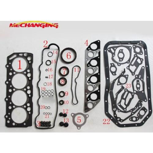 For MITSUBISHI PAJERO L200 L300 4D56 4D56T 8V Engine Parts Engine Rebuild Kits Full Set Engine Gasket MD997233