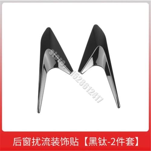 For Tesla model3 2016-2020 car Triangular blinds decorative stickers behind car windows Car Styling