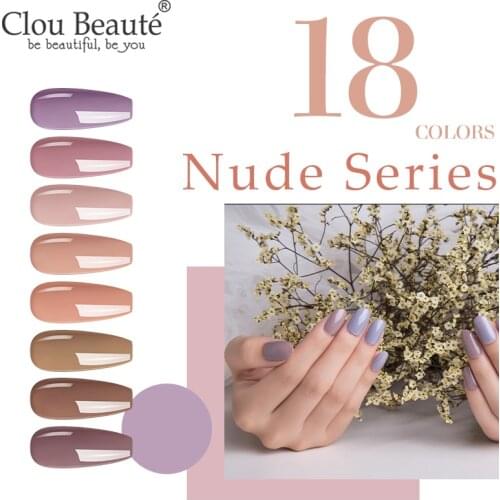 Clou Beaute 15ml 18 Colors Gel Nail Polish Color Nude Series Nail Gel Varnish Soak off LED UV Hybrid Gel Lacquer Nail Primer