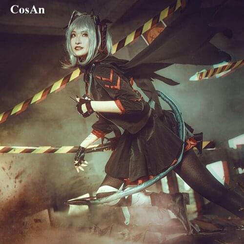 Hot Game Arknights W Cosplay Costumes Full Set Black Combat Uniform Suit Female Party Role Play Clothing High-End Custom Make