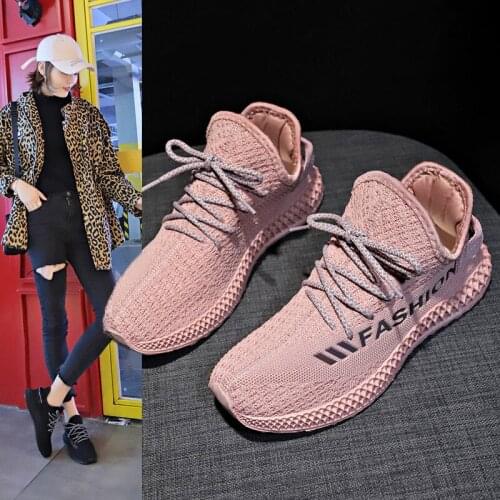 Women Plus Size 40 Casual Lightweight Walk Sneakers Female Woven Summer Mesh Upper Non-Slip Breathable Sock Shoes