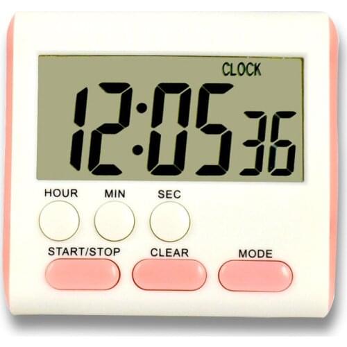 Kitchen Clock English 24-hour Electronic Timer Digital Reminder Alarm Clocks Cooking Countdown Timer LCD Multifunction Home