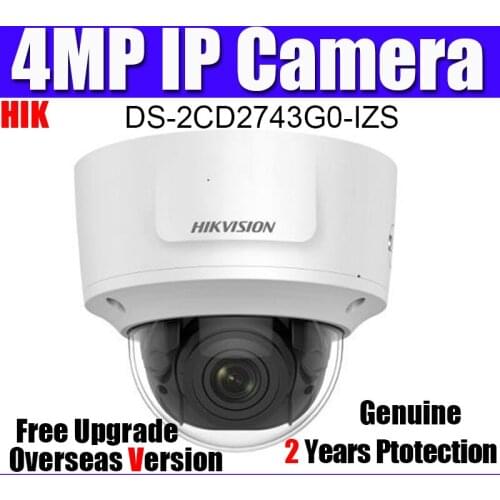 HIK DS-2CD2743G0-IZS 4MP Network VF dome security CCTV Camera IR30M H.265+ Replace DS-2DE3304W-DE IP camera Overseas version