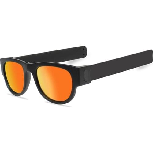 Slap Sunglasses Polarized Women Slappable Bracelet Sun Glasses for Men Wristband Colorful Fashion Mirror Folding Shades