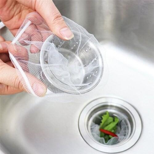 30PCS Kitchen Disposable Strainer Prevent Clogging Filter Net Bag Bathroom Shower Sink Drain Residue Collector