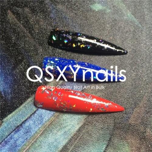 WHOLESALE 50g Holographic Flakes Galaxy Chrome Mirror Powder Pigment Nail Glitters for Nail Art Gel Nail Polish Manicure