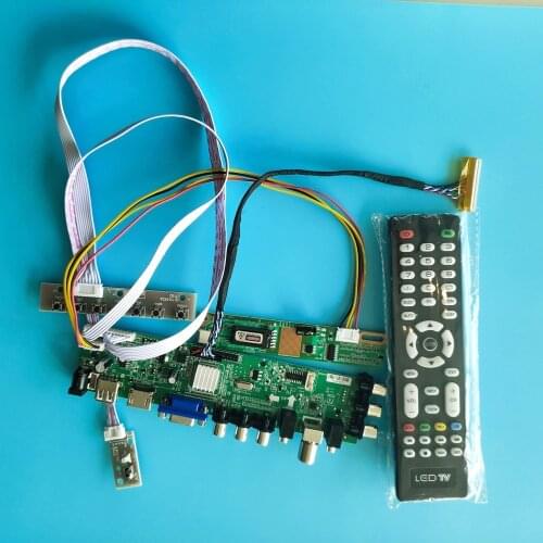 Kit For LTN154X1-L02/L03 1 CCFL LCD Panel Controller board Digital HDMI remote DVB-C DVB-T TV VGA USB AV 30pin 1280X800 15.4"