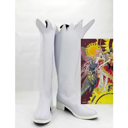Sakuras Shoes Card Captor Cosplay Boots White Color Halloween Carnival Women Coplay Shoes