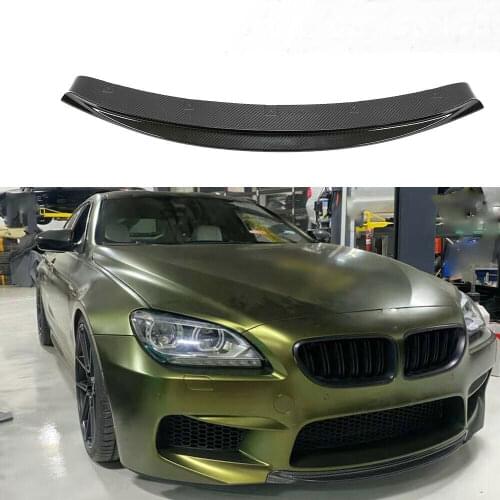 RKP Style CF Real Carbon Fiber Front Bumper Chin Lip Splitter Add-on Refit For BMW 6 Series F06 F12 F13 M6 2013-2018 14 15 16 17
