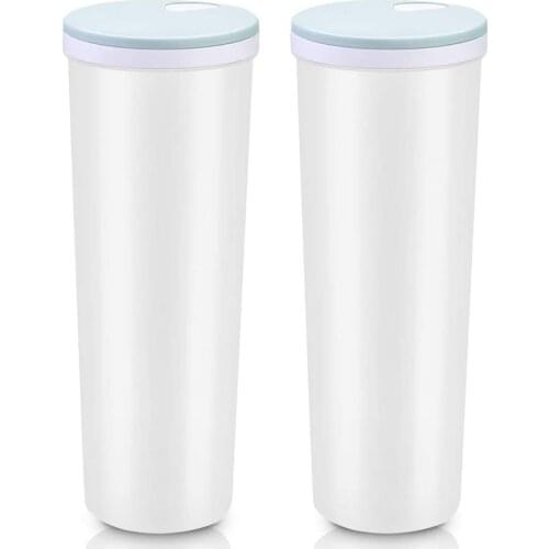 2 Pcs 2L Tall Clear Spaghetti Pasta Storage Container with Adjustable Lid,Multi-Purpose Plastic Kitchen Food Storage Jar