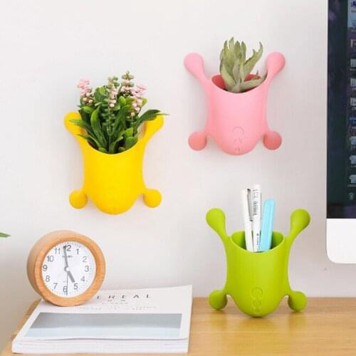 1pc 14*7.5*13.5cm Creative Flowerpot Wall Hanging Plastic Flower Pot for Home Hotel Office Hydroponic Succulent