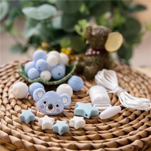1 pc Personalized Name Handmade Pacifier Clips Holder Chain Silicone Pacifier Chains Mini animal Baby Teething Chain Suits 2020