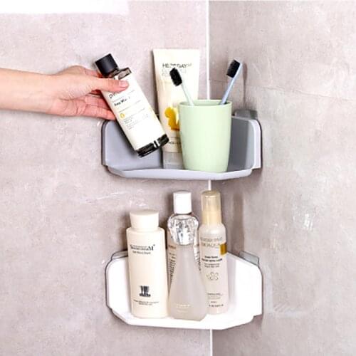 1PC Corner Drain Rack Strong Wall Shelf Wash Bathroom Organizer Rack Bath Accessories