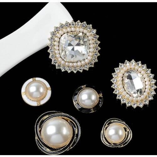 10 Pcs/Lot New Style Ancient KC Alloy Material Pearl Flower Plate Diamond Buckle DIY For Shoes And Clothing Hand-made Material