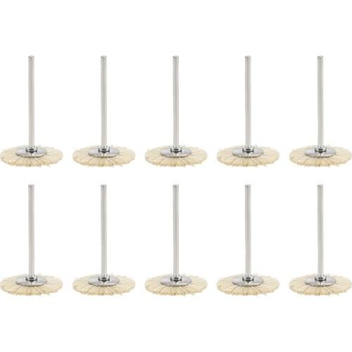 Uxcell Mini Nylon Buffing Polishing Wheels T Shape 25X4mm with 2.35mm Arbor for Jewelry Metal Wood Rotary Tool Yellow 10Pcs